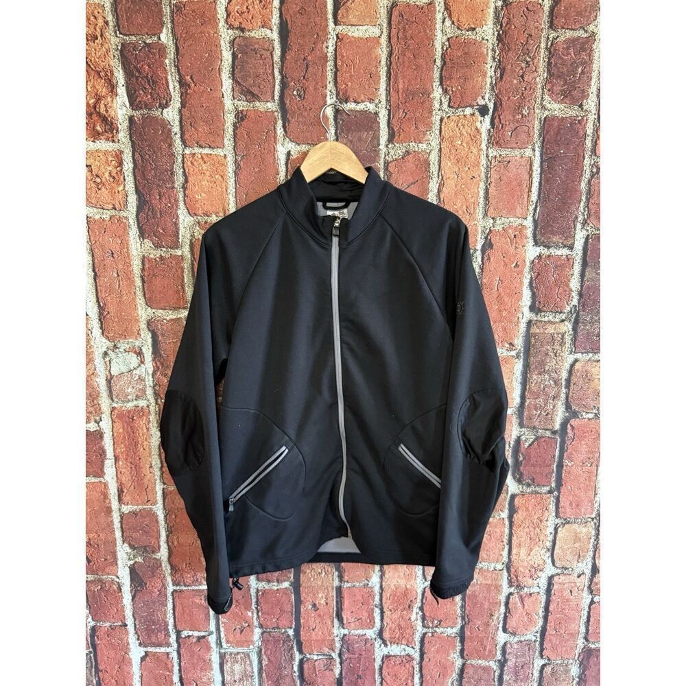 Adidas Mens Black Full Zip Climawarm Long Sleeve Athletic Jacket Size Medium